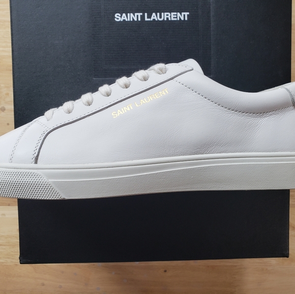 Saint Laurent Andy Low Top Logo SL Lace Up Sneakers - Picture 3 of 8